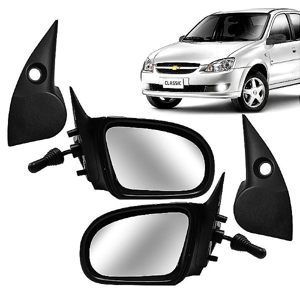 Par Retrovisor Corsa Sedan Classic 1994 a 2015 2/4 portas com controle e acabamento