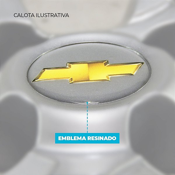 Calota Aro 15 Gm Agile 2010 2011 2012 2013 Prata + Emblema