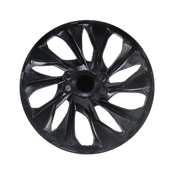 Calota Esportiva aro 15 DS4 Preta Brilhante Emblema Fiat Preto