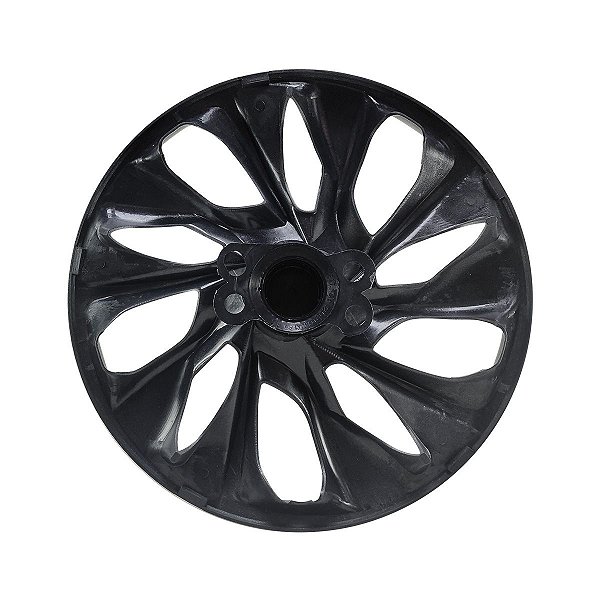 Calota Esportiva aro 14 DS4 Preta Brilhante Emblema Nissan