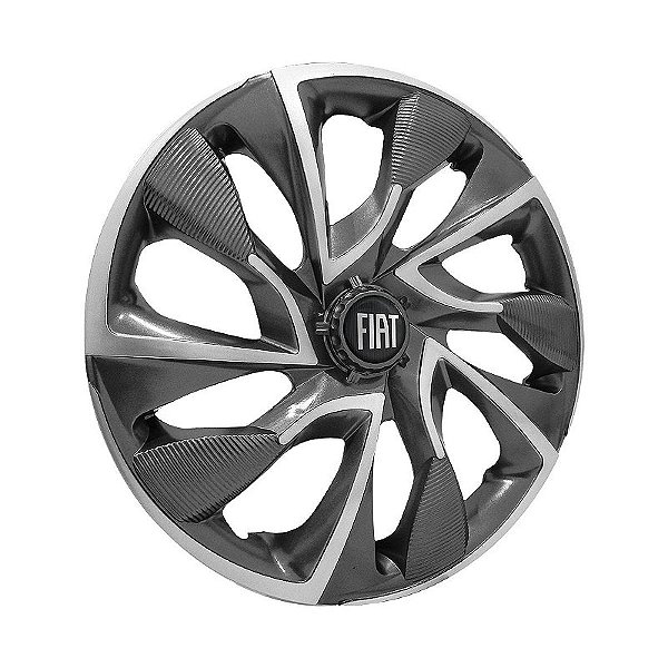 Calota Esportiva aro 15 DS4 Sport Cup Emblema Fiat Preto