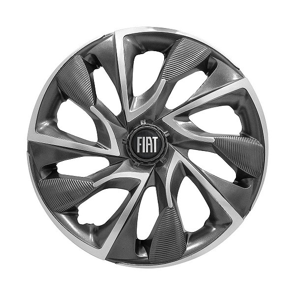 Calota Esportiva aro 15 DS4 Sport Cup Emblema Fiat Preto