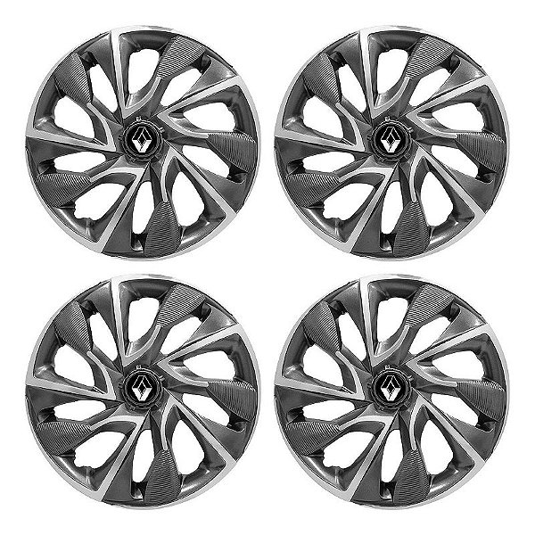 Jogo Calota Esportiva aro 14 DS4 Sport Cup Emblema Renault