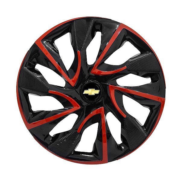 Calota Esportiva aro 14 DS4 Red Cup Emblema GM Preto