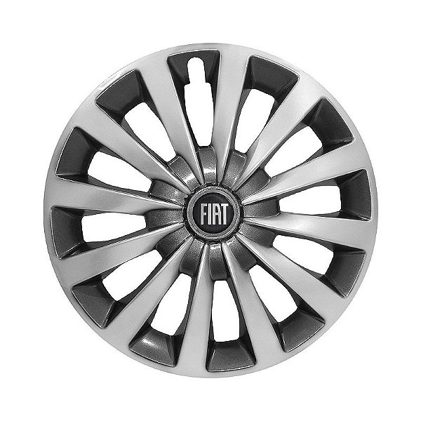 Calota Esportiva aro 13 Passat CC Sport Silver emblema Fiat Preto