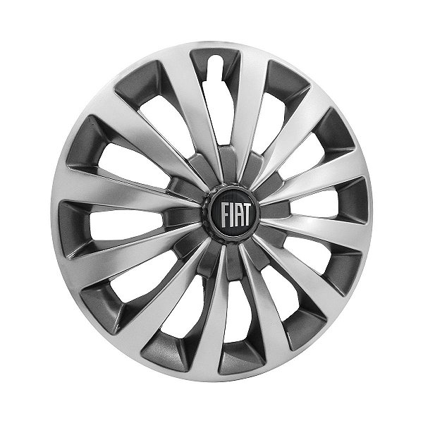Jogo Calota Esportiva aro 13 Passat CC Sport Silver emblema Fiat Preto