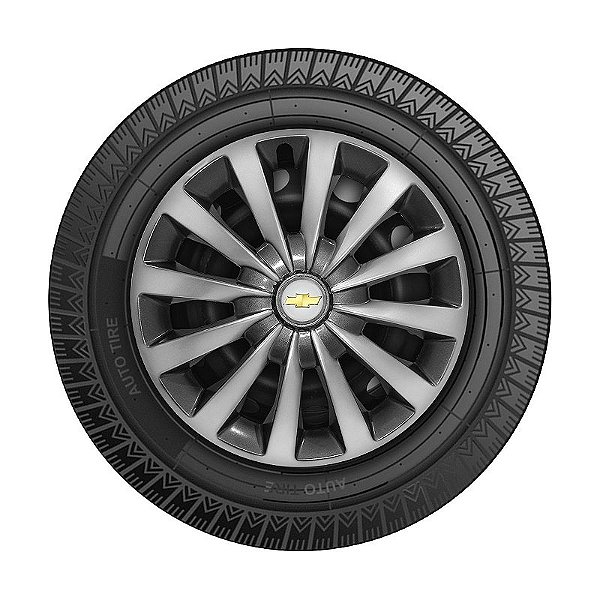 Jogo Calota Esportiva aro 13 Passat CC Sport Silver emblema GM Prata