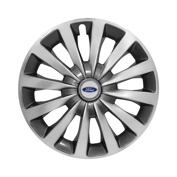 Calota Esportiva aro 13 Passat CC Sport Silver Emblema Ford Prata