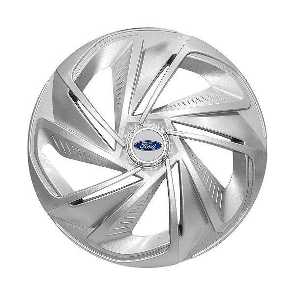 Calota Esportiva Aro 14 Nitro Prata emblema Ford Prata