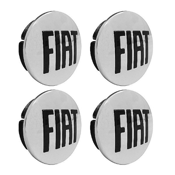 Jogo Calotinha 49,6mm Centro de Roda Fiat Cromada