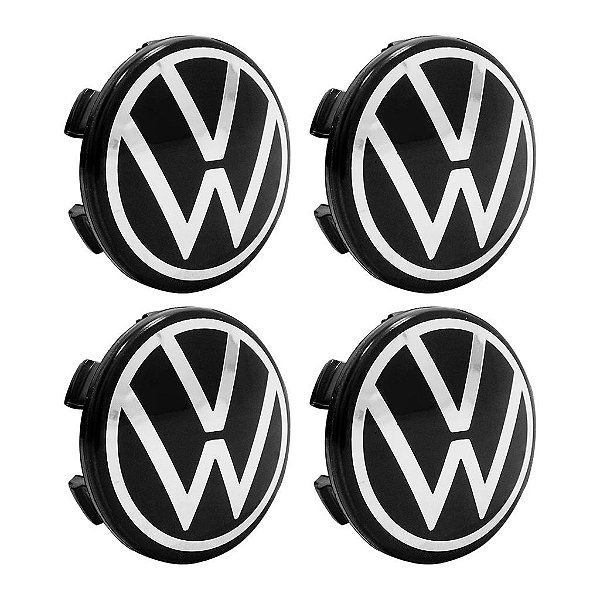 Jogo Calotinha 56mm Centro de Roda KRMAI Volkswagen Nivus/Virtus