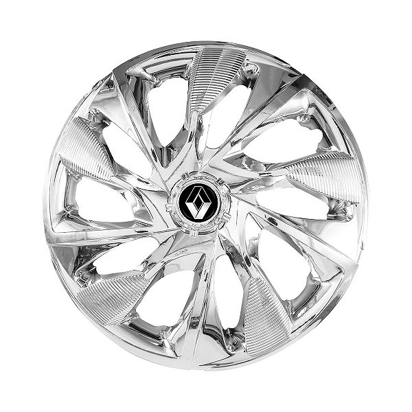 Calota Esportiva Aro 14 DS4 Cromada emblema Renault