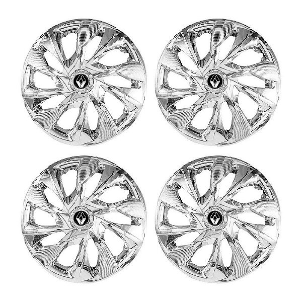 Jogo Calota Esportiva Aro 13 DS4 Cromado emblema Renault