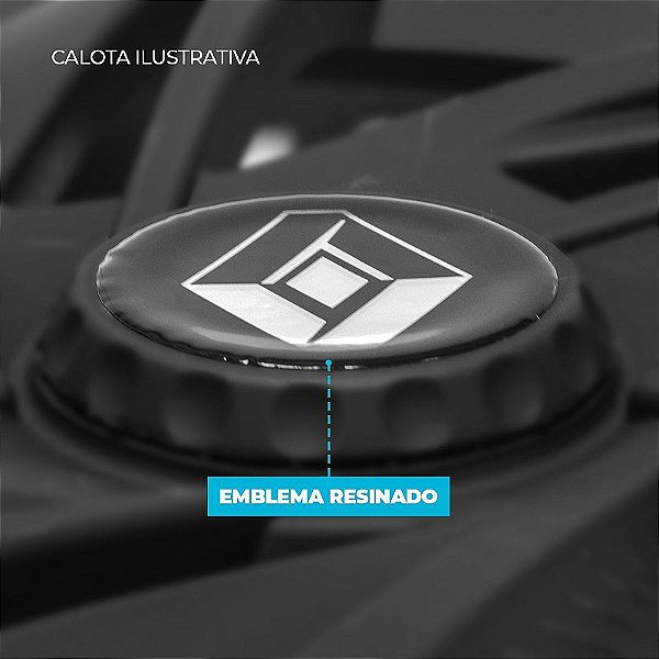 Jogo Calota Esportiva Aro 13 DS4 Cromado emblema Renault