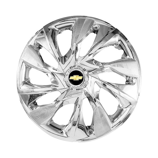 Calota Esportiva Aro 13 DS4 Cromada emblema GM Preto