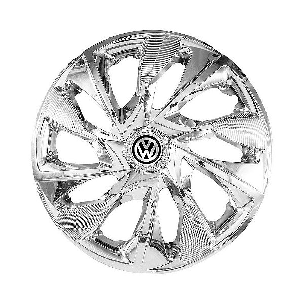 Calota Esportiva Aro 15 DS4 Cromada emblema Volkswagen