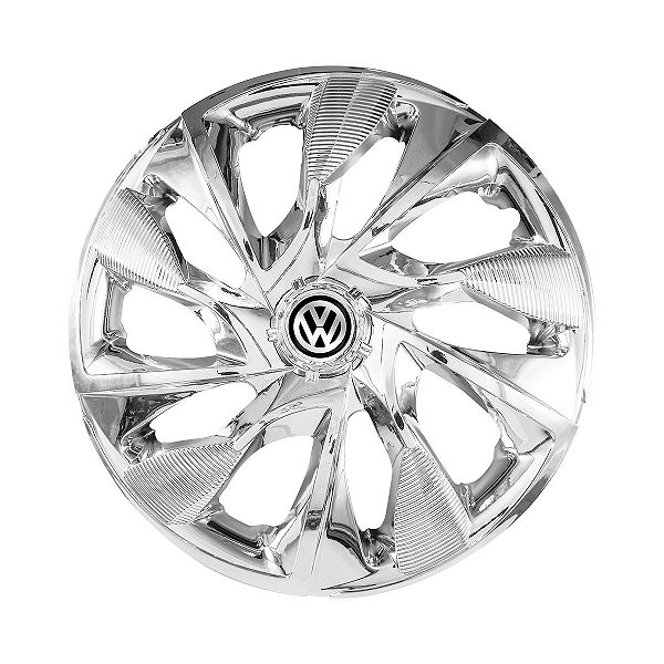 Calota Esportiva Aro 15 DS4 Cromada emblema Volkswagen