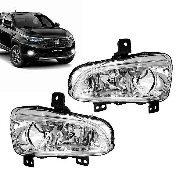 Par Farol Auxiliar milha farolete Fiat Strada 2020 a 2022