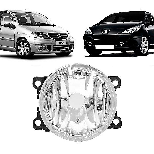 Farol Auxiliar milha Ciotren C3 C4 2006/2012 e Peugeot 307 2007/2012