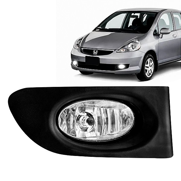 Farol Auxiliar milha Honda Fit 2003 a 2006 com grade
