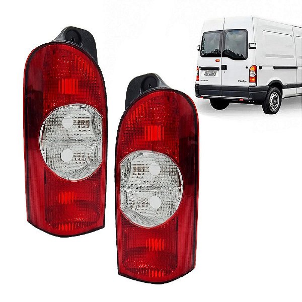 Par Lanterna Traseira Renault Master 2007/2012 Rubi/Cristal