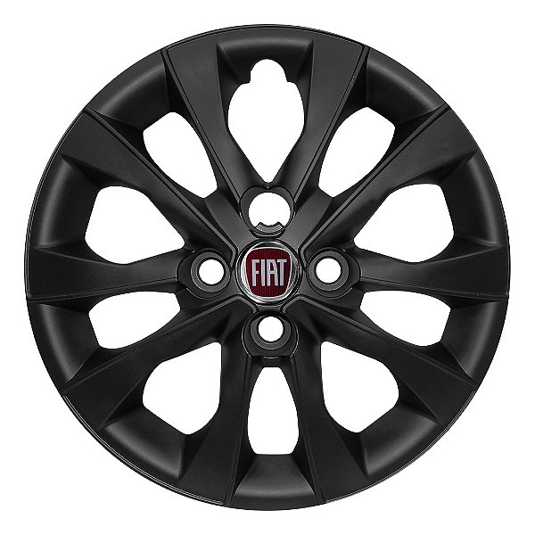 Calota Aro 14 Fiat Mobi modelo 2021 2022 preta fosca