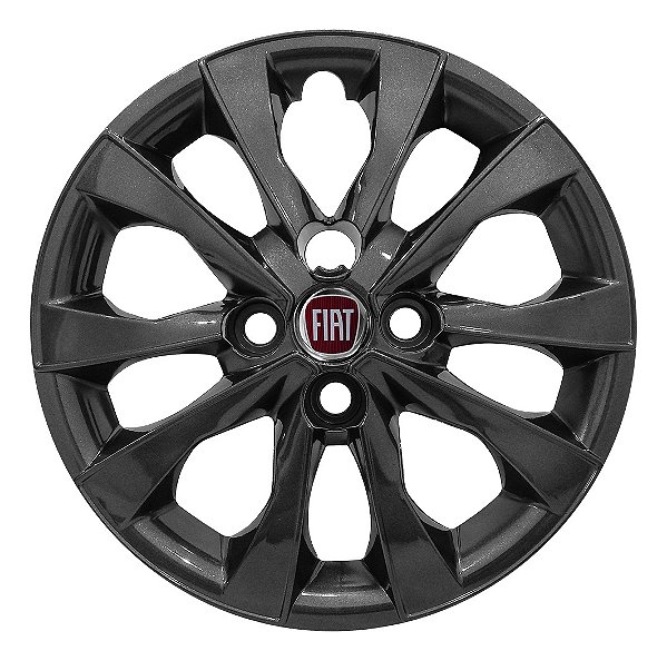 Calota Aro 14 Fiat Mobi 2022 2023 Grafite Brilhante