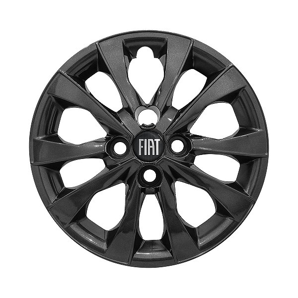 Calota Aro 14 Fiat Mobi modelo 2021 2022 grafite brilhante