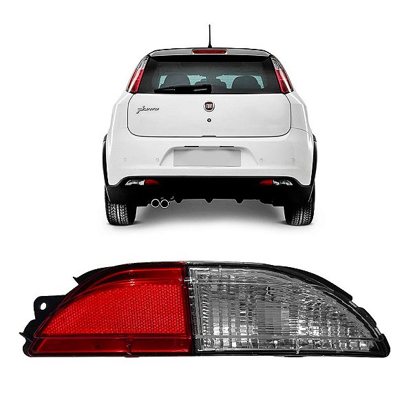 Lanterna Traseira Para-Choque Fiat Punto 2007/2012 Toro 2015/2022 Fumê Clara