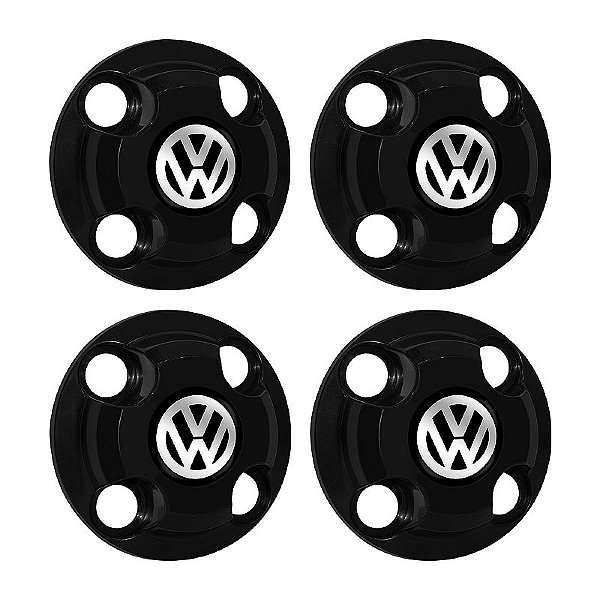 Jogo Calota Central New Cap emblema resinado Volkswagen