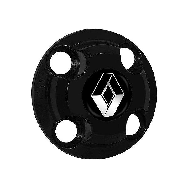 Calota Central New Cap emblema resinado Renault Preto