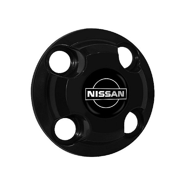 Calota Central New Cap emblema resinado Nissan Preto