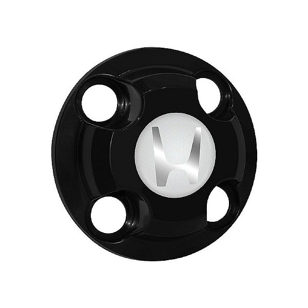 Calota Central New Cap emblema resinado Honda Prata