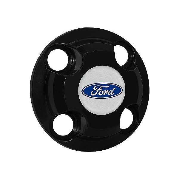 Calota Central New Cap emblema resinado Ford Prata