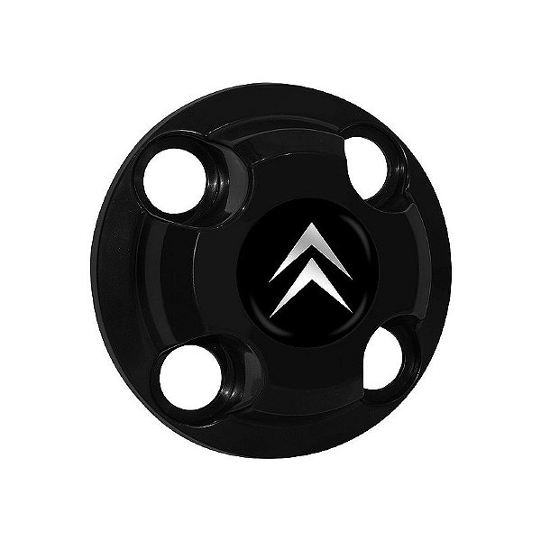 Calota Central New Cap emblema resinado Citroen Preto