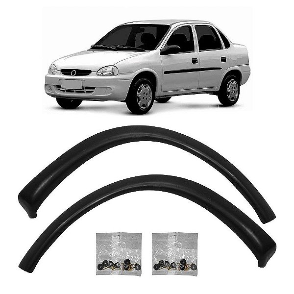 Par Moldura Vão de Roda GM Corsa Sedan Waggon Pick-up 1996/2010 Dianteiro