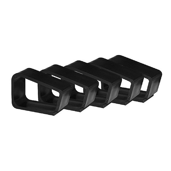 Kit 5 Organizadores de Cabos de Escritório Empresa Casa Preto