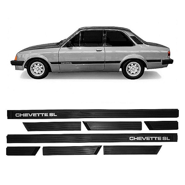 Kit Borrachão Friso Lateral GM Chevette SL 2 portas 1983/1986