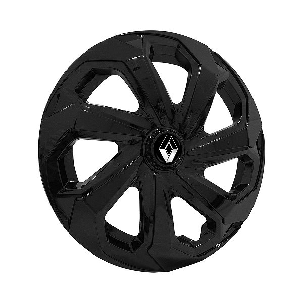 Calota Esportiva Aro 14 Spider Black emblema Renault