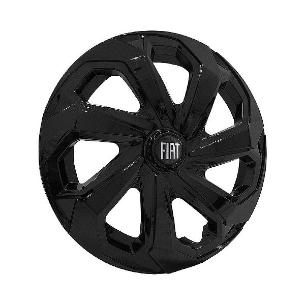 Calota Esportiva Aro 14 Spider Black emblema Fiat Preto