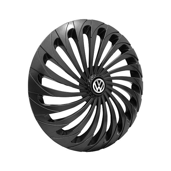 Jogo Calota Esportiva Aro 14 Twister Graphite emblema Volkswagen