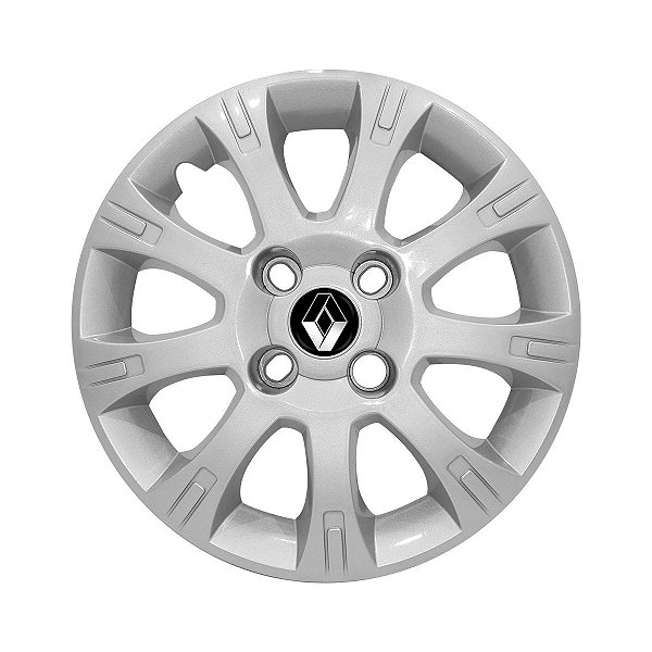 Calota Aro 14 Renault Sandero Logan 2009 a 2013 Prata