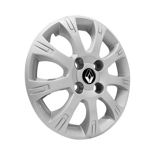 Calota Aro 14 Renault Sandero Logan 2009 a 2013 Prata