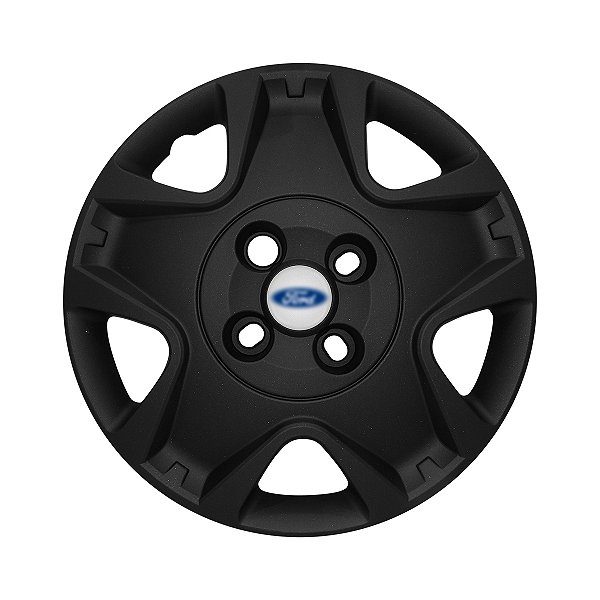 Calota Aro 14 Ford Fiesta Hatch Sedan 2011 2012 Preta Fosca