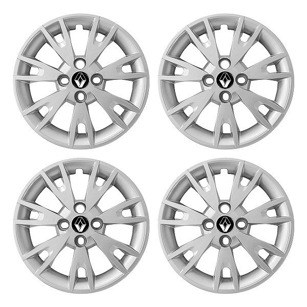 Jogo Calota Aro 15 Renault Sandero/Logan 2020 Prata