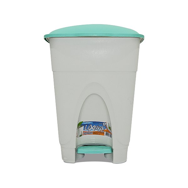 Lixeira 17 Litros Com Pedal Tampa Verde