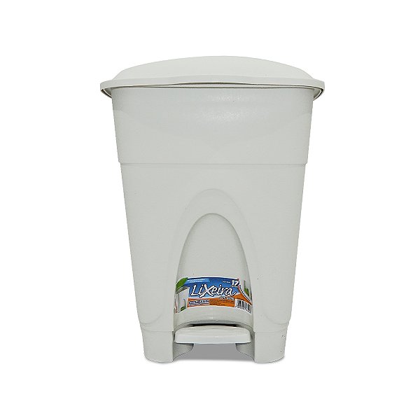 Lixeira 17 Litros Com Pedal Branca