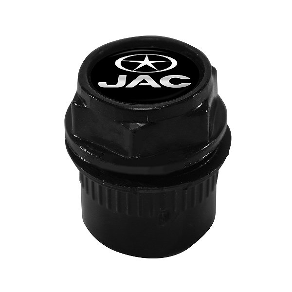 Bicos Capa de Válvula Preto Pneu Emblema Jac Motors