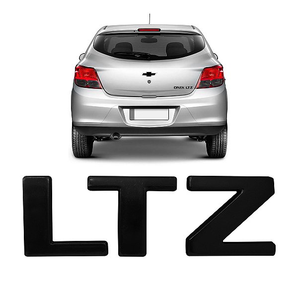 Emblema Adesivo Letreiro LTZ Preto Black Piano Onix Agile Cruze Equinox Tracker S10 SPIN Trailblazer