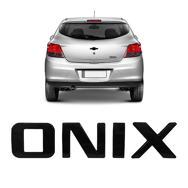 Emblema Adesivo Letreiro Onix 2013/2024 Preto Black Piano